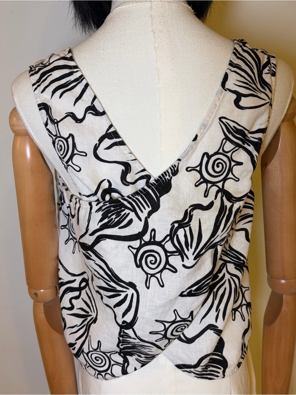 Madewell 100% Linen Cross-Back Sleeveless Top Size 2 - Picture 9 of 14